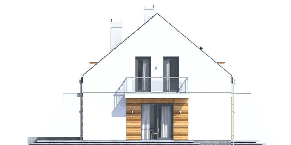 Elewcja boczna domu Sowa 15 z garażem