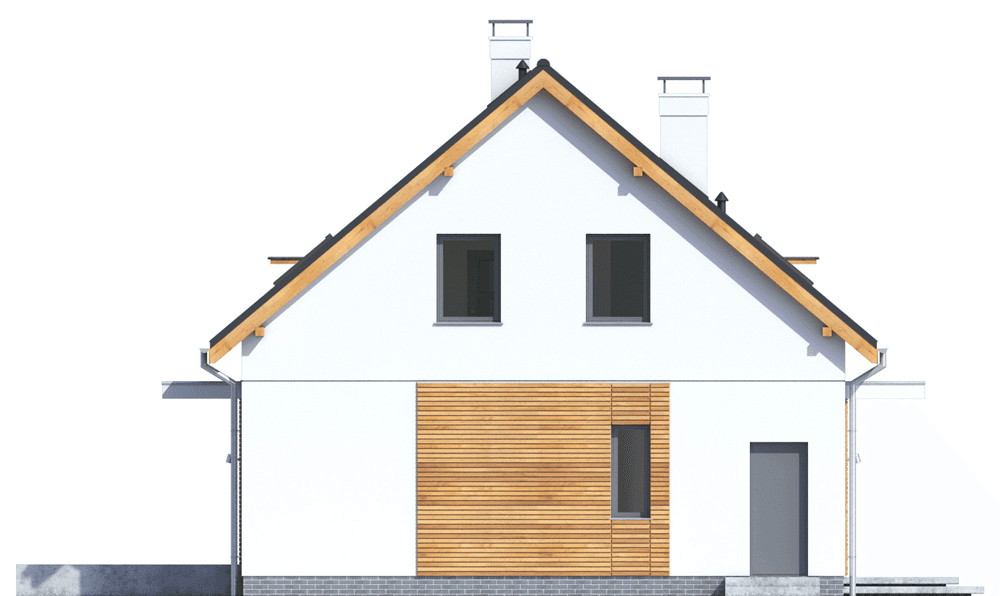 Elewcja frontowa domu Sowa 16 bez garażu