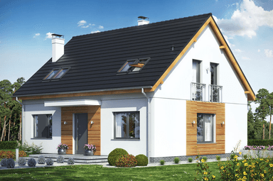 Wizualizacja na dom jednorodzinny Sowa 16 bez garażu