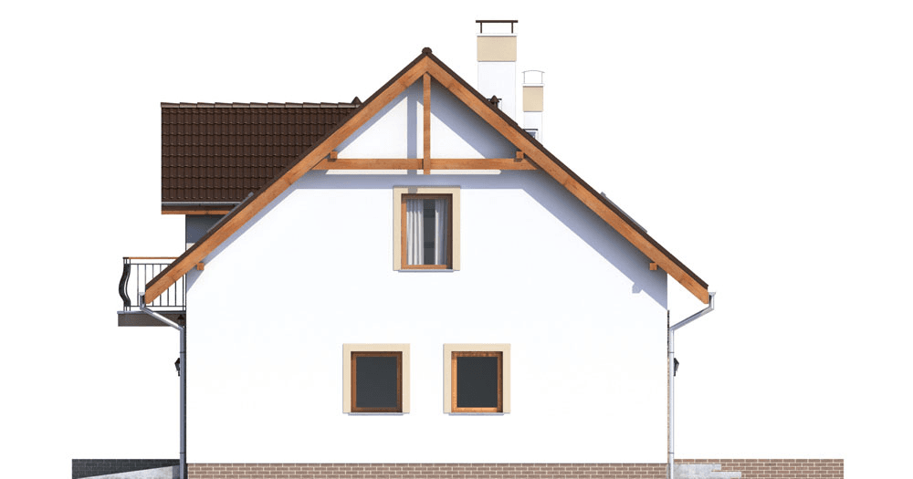 Elewacja boczna domu Sznaucer 4 z garażem XL