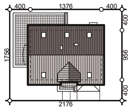Usytuowanie domu na działce Sznaucer 4 z garażem XL