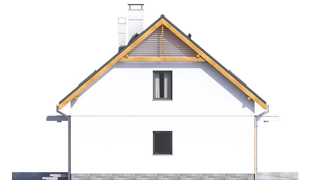 Elewacja boczna domu Sznaucer 5 z garazem