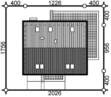 Usytuowanie domu na działce Sznaucer 5 z garażem