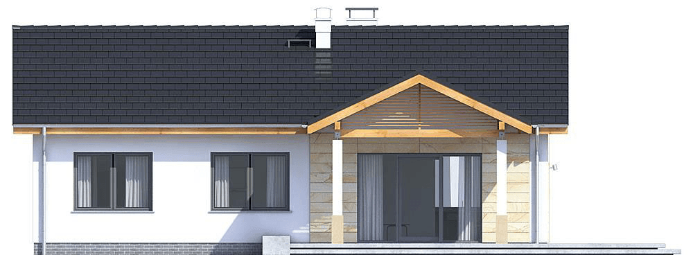 Elewacja ogrodowa domu Terrier 1 bez garażu