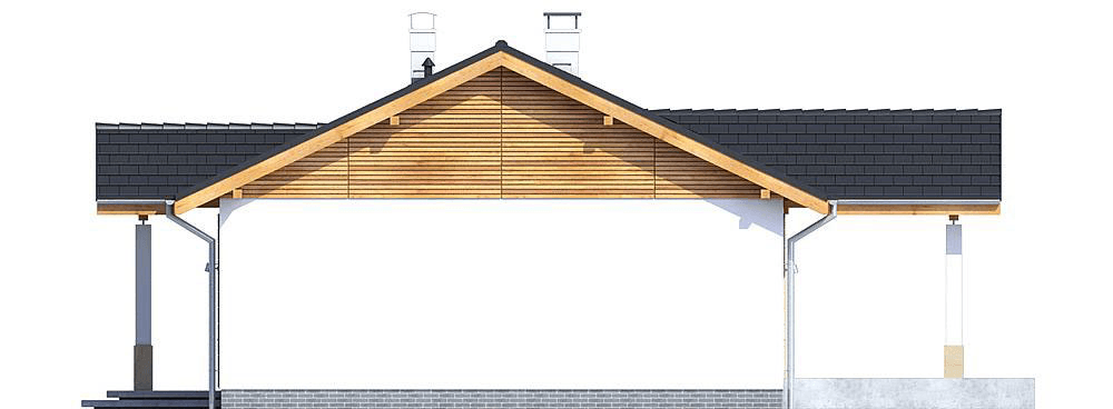 Elewacja boczna domu Terrier 1 bez garażu