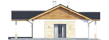 Elewacja boczna domu Terrier 1 bez garażu