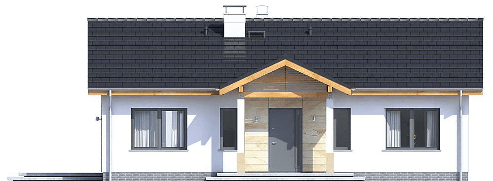 Elewacja frontowa domu Terrier 1 bez garażu