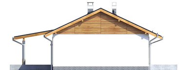 Elewacja boczna domu Terrier 2 garażu