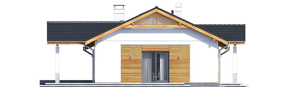 Elewacja boczna domu Terrier 3 z garażem