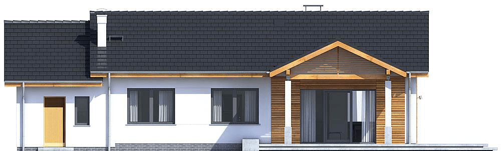 Elewacja ogrodowa domu Terrier 3 z garażem