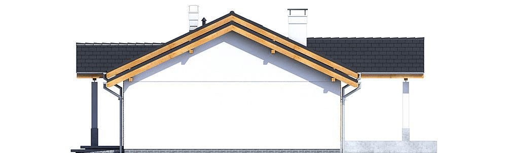 Elewacja boczna domu Terrier 3 z garażem