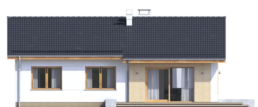 Elewacja tylna domu Terrier 5 bez garażu