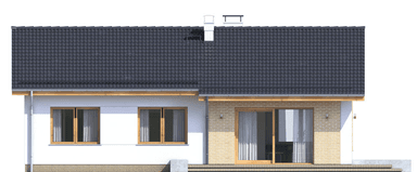 Elewacja tylna domu Terrier 5 bez garażu