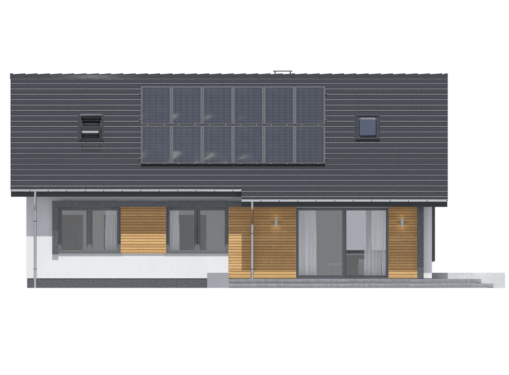 Elewacja ogrodowa domu Terrier 7 bez garażu