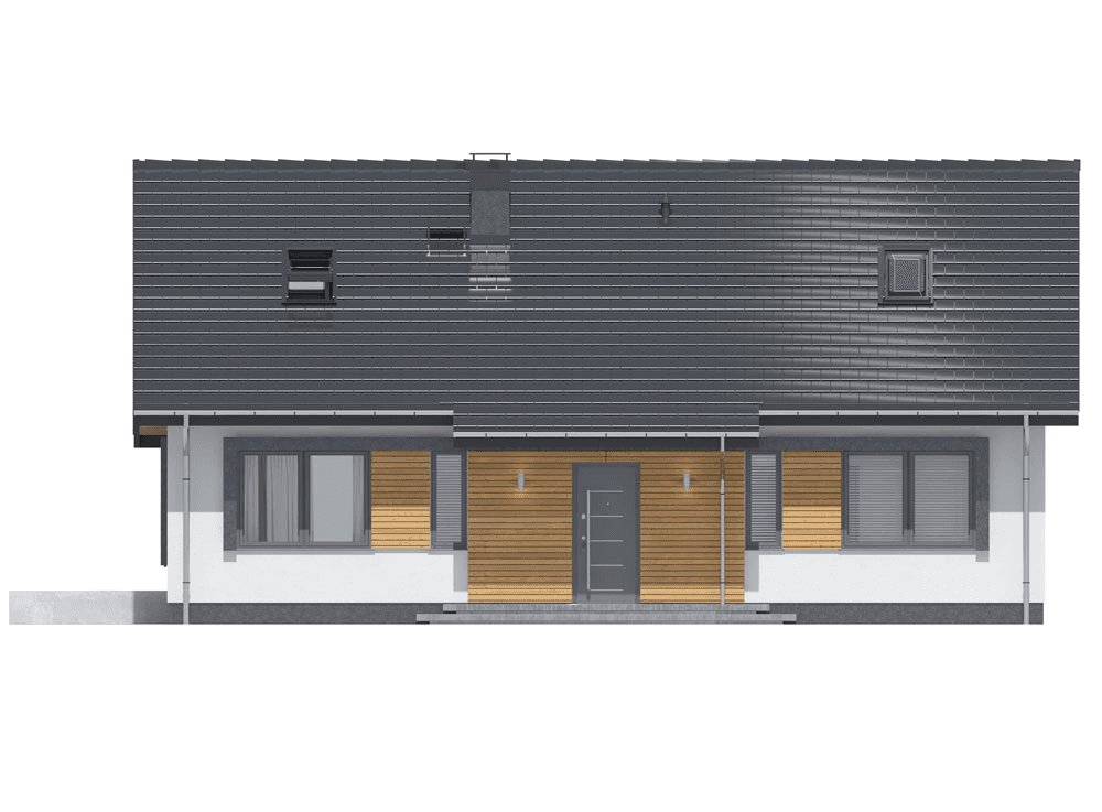 Elewacja frontowa domu Terrier bez garażu