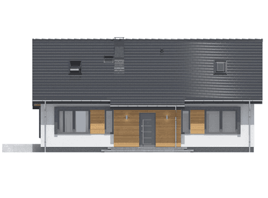 Elewacja frontowa domu Terrier bez garażu