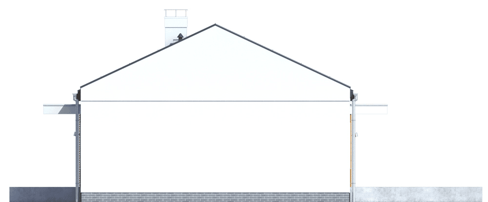 Elewacja boczna domu Terrier 6 bez garażu