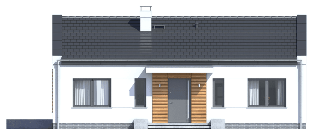 Elewacja frontowa domu Terrier 6 bez garażu