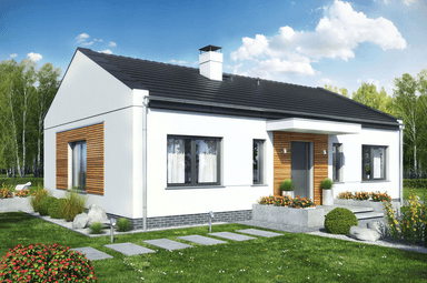 Widok na dom jednorodzinny Terrier 6 bez garażu