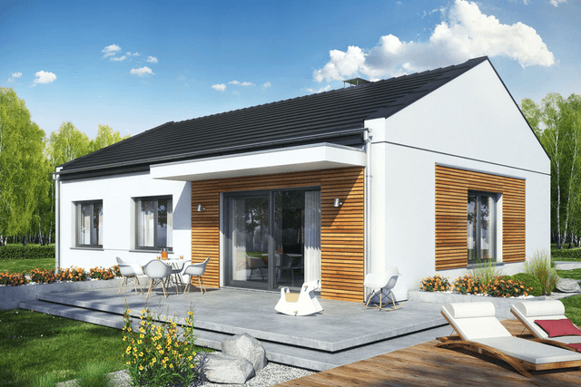 Projekt domu parterowego jednorodzinnego bez garażu Terrier 6