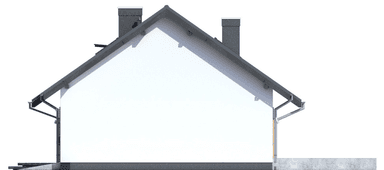 Elewacja boczna domu Terrier MAX z garażem