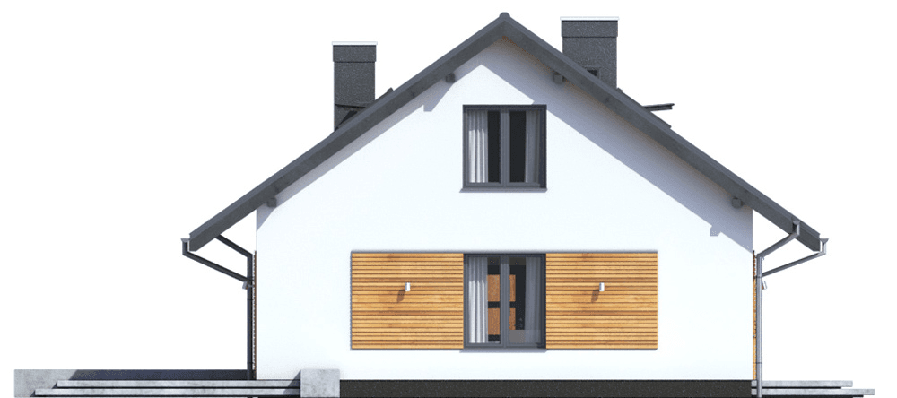 Elewacja boczna domu Terrier MAX z garażem
