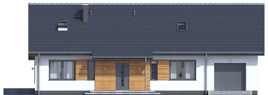 Elewacja frontowa domu Terrier MAX z garażem