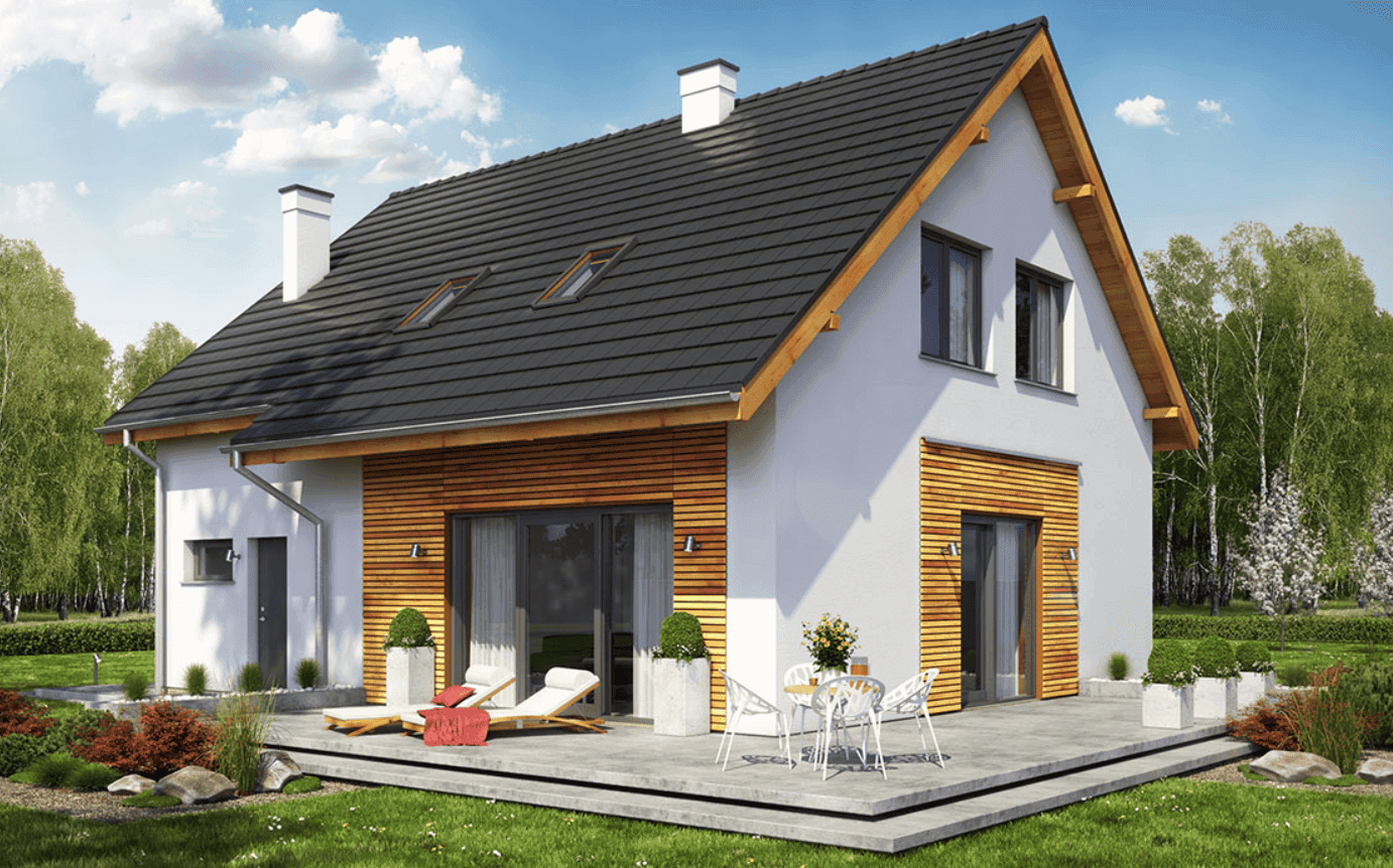 Wizualizacja domu jednorodzinnego Sowa 1 bez garażu