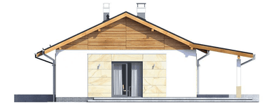 Elewacja prawa domu jednorodzinnego Terrier 2 bez garażu