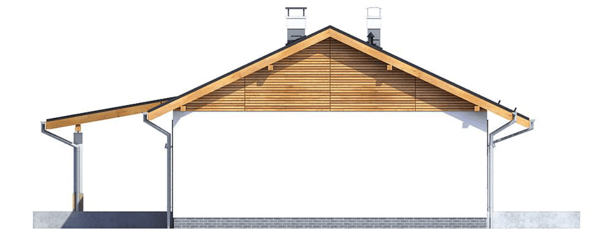 Elewacja lewa domu jednorodzinnego Terrier 2 bez garażu