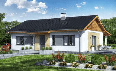 Wizualizacja domu jednorodzinnego Terrier 2 bez garażu