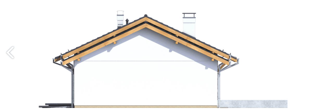 Elewacja prawa domu jednorodzinnego Terrier 4 z garażem