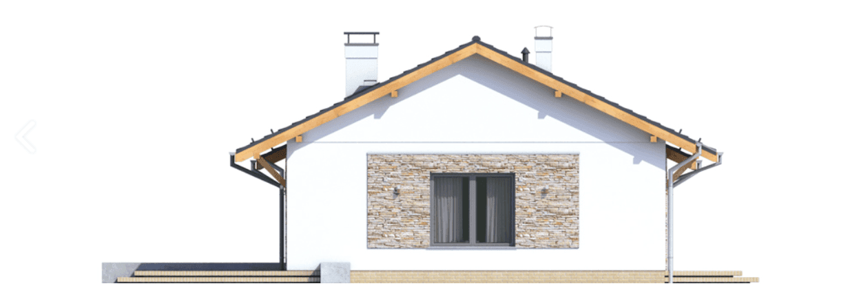 Elewacja lewa domu jednorodzinnego Terrier 4 z garażem