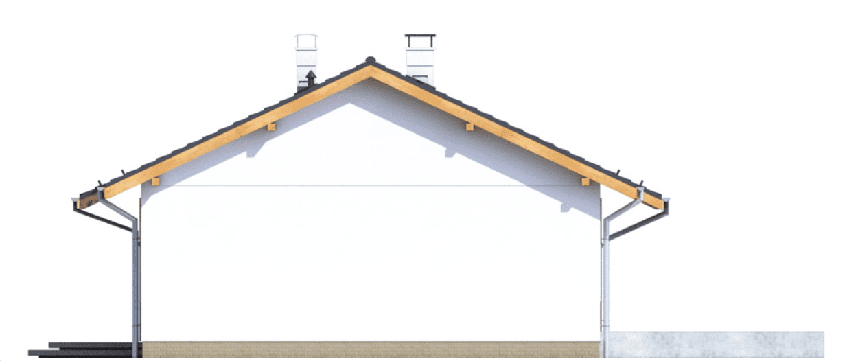 Elewacja prawa domu jednorodzinnego Terrier 5 bez garażu