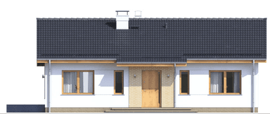 Elewacja frontowa domu jednorodzinnego Terrier 5 bez garażu