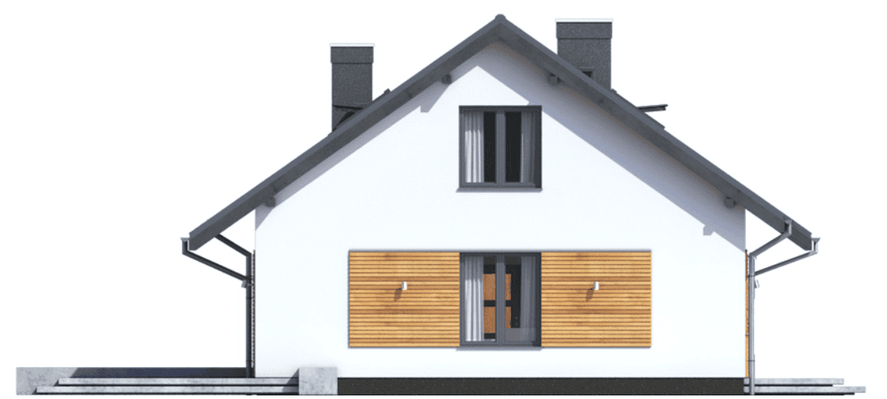 Elewacja lewa domu jednorodzinnego Terrier MAX z garażem