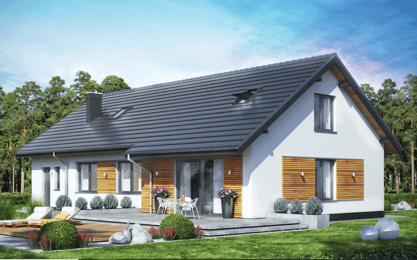 Wizualizacja domu jednorodzinnego Terrier 4 z garażem