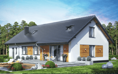 Wizualizacja domu jednorodzinnego Terrier 4 z garażem