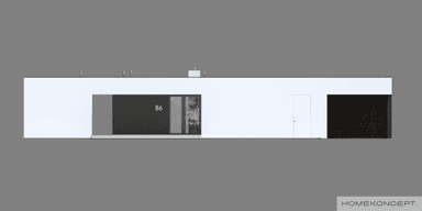 Elewacja frontowa w projekcie domu Home Koncept 86