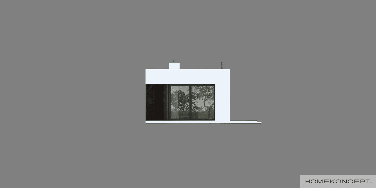 Elewacja boczna projekt domu Home Koncept 86