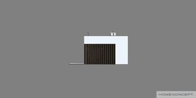 Boczna elewacja w domu HK86