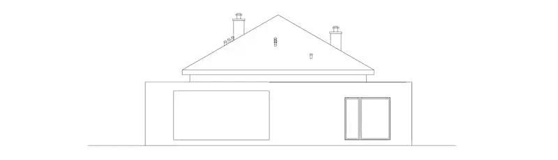 Elewacja prawa domu jednorodzinnego CIEKAWY D48