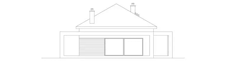 Elewacja lewa domu jednorodzinnego CIEKAWY D48