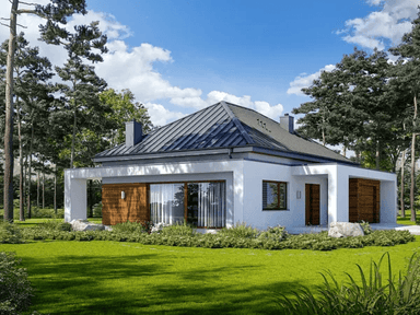 Wizualizacja domu jednorodzinnego CIEKAWY D48