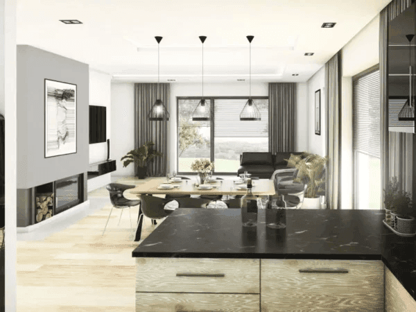 Wizualizacja domu jednorodzinnego DOSTĘPNY D45