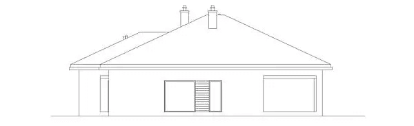 Elewacja prawa domu jednorodzinnego DOSTĘPNY D45 wariant I
