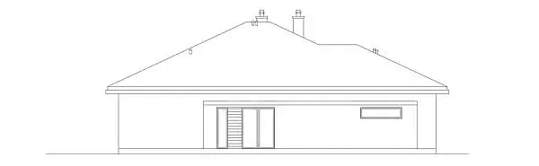 Elewacja lewa domu jednorodzinnego DOSTĘPNY D45 wariant I