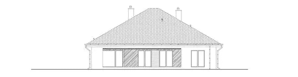 Elewacja tylna domu jednorodzinnego DOSTĘPNY D45 wariant III