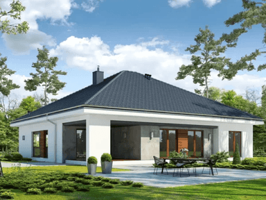 Wizualizacja domu jednorodzinnego DOSTĘPNY D45 wariant III
