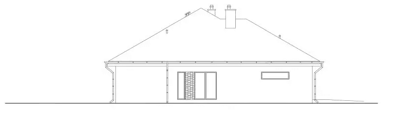 Elewacja lewa domu jednorodzinnego DOSTĘPNY D45 wariant IV
